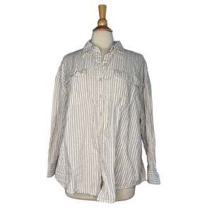 Lee Pink Blue Beige Button Front Long Sleeve Flannel Shirt Vintage Mens QQ9
